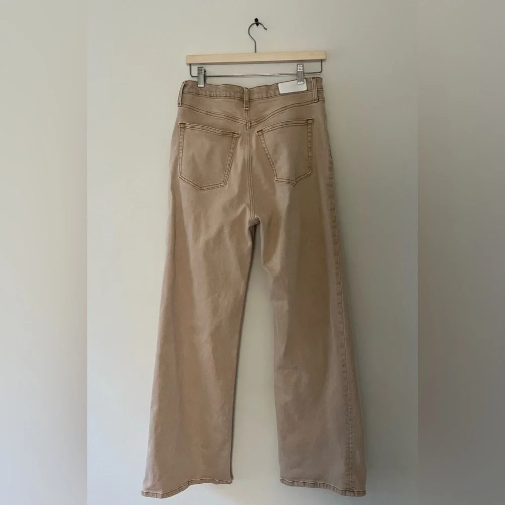 RE/DONE 70’s HIGH WAISTED WIDE LEG JEANS IN KHAKI SIZE 30 - Picture 8 of 11